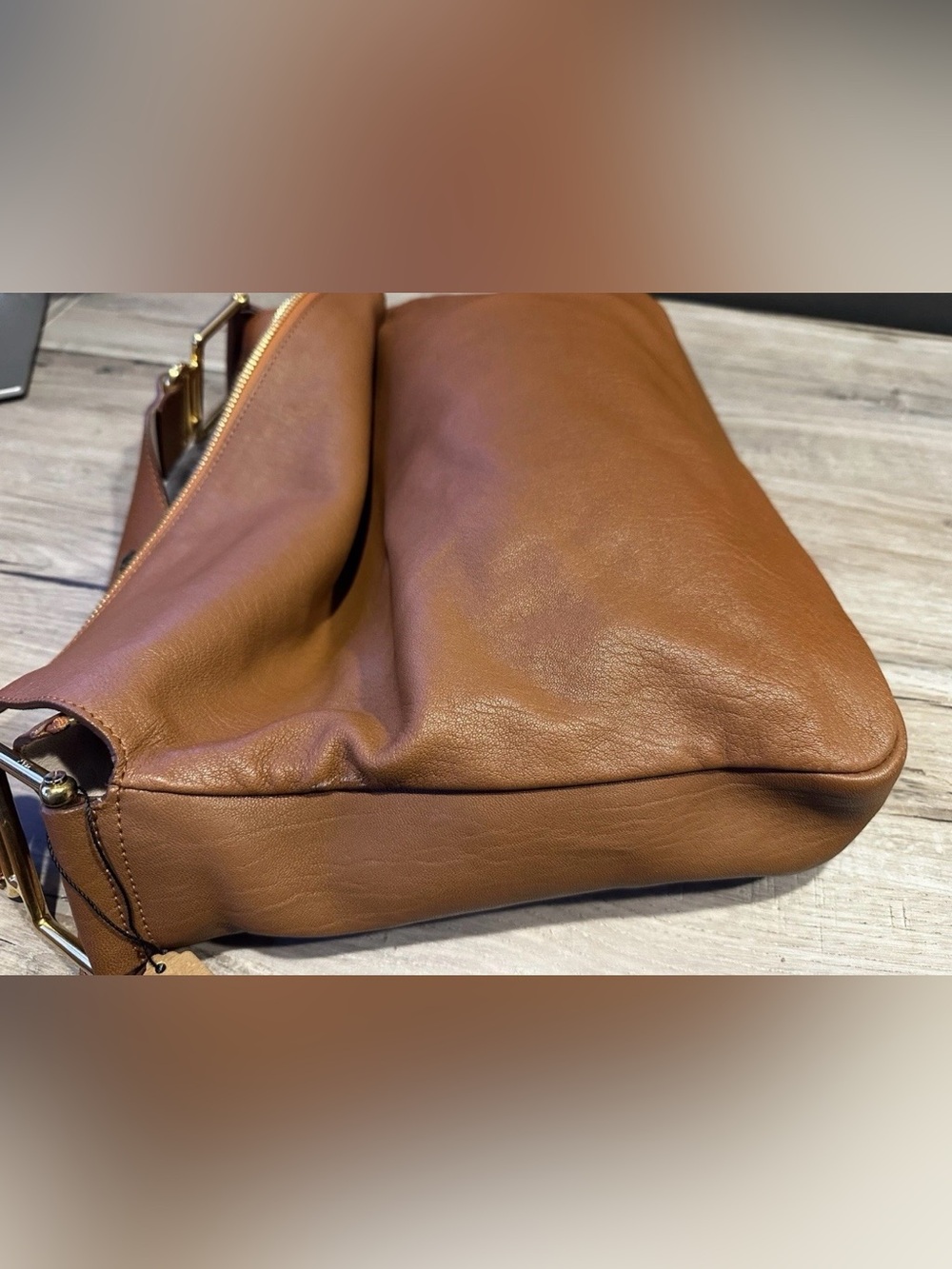 Chloe Dark Brown Leather Multi-Zip Shoulder Slouchy Crossbody Bag + COA - Picture 9 of 16